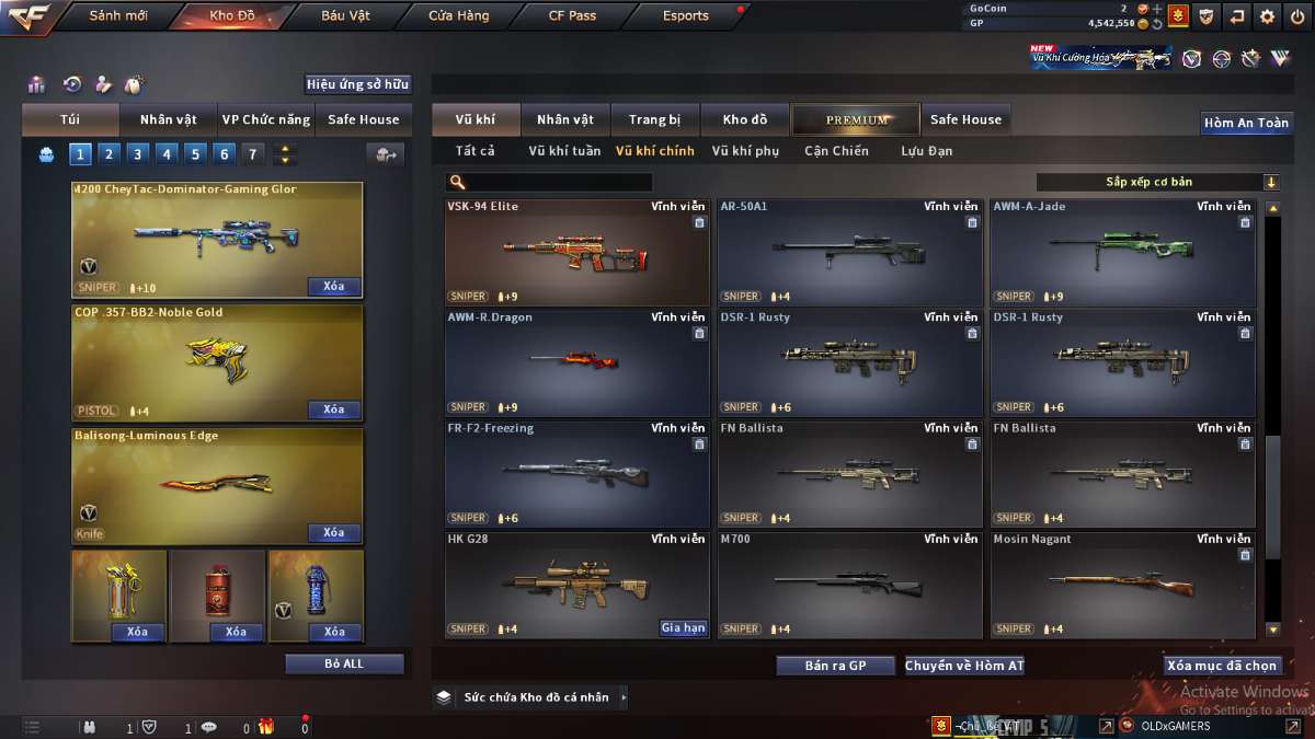 shop acc cf uy tin gia re